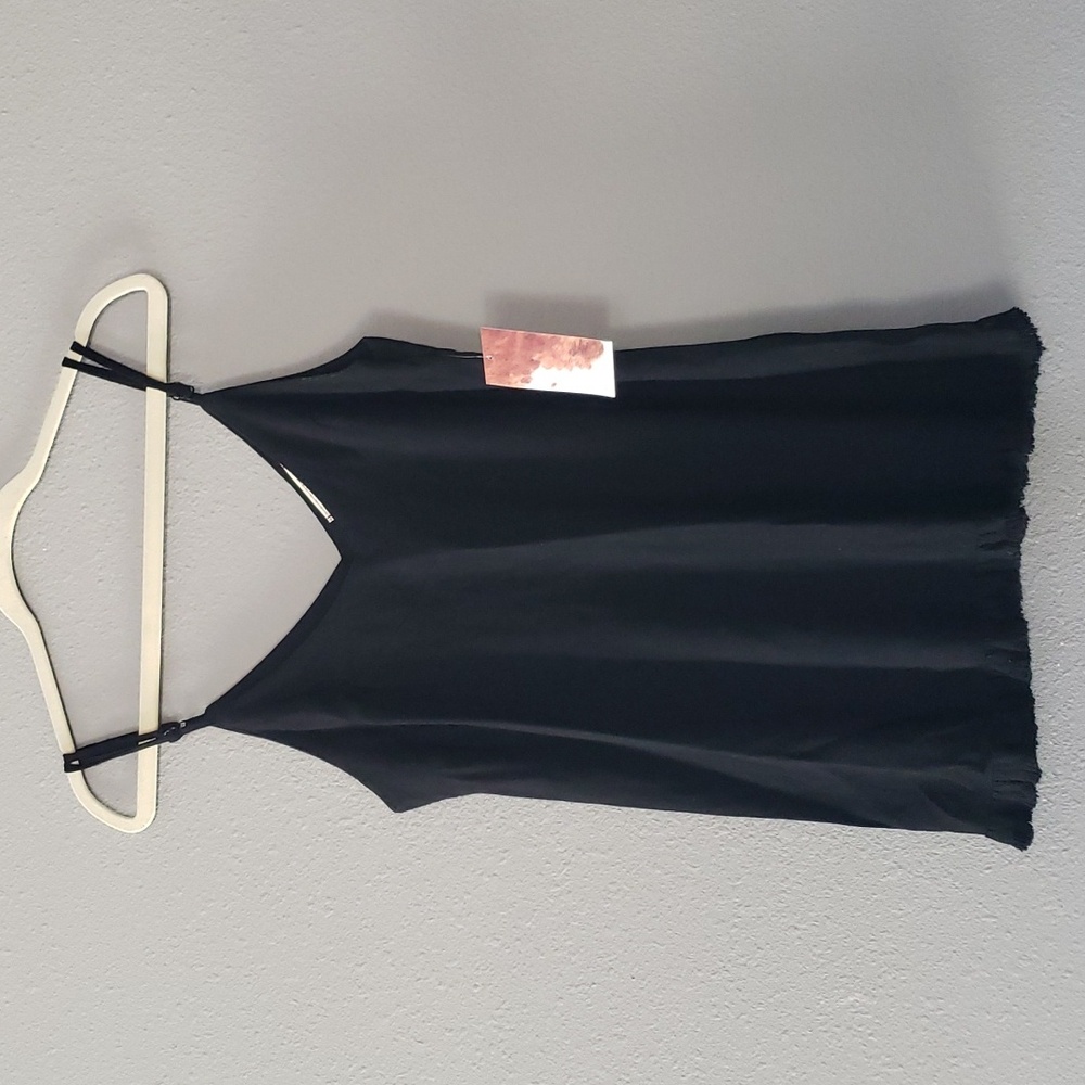 Bad Little Country Girl - Linen tank/Black